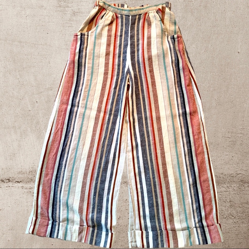 ANGIE STRIPED WIDE LEG PANTS